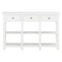 Mesa consola de MDF blanca 120x30x76 cm