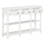 Mesa consola de MDF blanca 120x30x76 cm