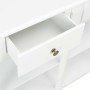 Mesa consola de MDF blanca 120x30x76 cm