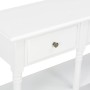 Mesa consola de MDF blanca 120x30x76 cm