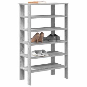 Mueble zapatero madera contrachapada gris Sonoma 61x32x105 cm en Zapateros y organizadores de calzado | Comprar online en Foro24