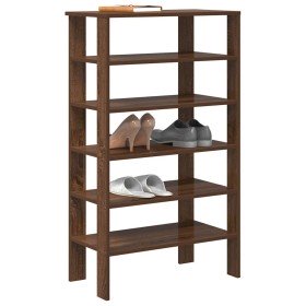 Mueble zapatero madera contrachapada marrón roble 61x32x105 cm en Zapateros y organizadores de calzado | Comprar online en Foro2