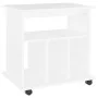 Armario con ruedas madera contrachapada blanco 60x45x60 cm de vidaXL, Taquillas y armarios de almacenamiento - Ref: Foro24-80...