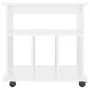 Armario con ruedas madera contrachapada blanco 60x45x60 cm de vidaXL, Taquillas y armarios de almacenamiento - Ref: Foro24-80...