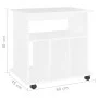 Armario con ruedas madera contrachapada blanco 60x45x60 cm de vidaXL, Taquillas y armarios de almacenamiento - Ref: Foro24-80...