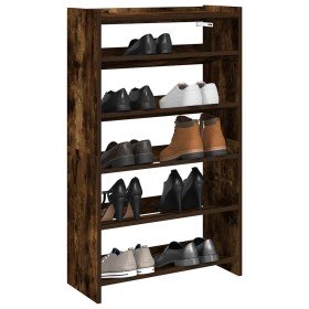 Zapatero madera contrachapada roble ahumado 60x25x100 cm en Zapateros y organizadores de calzado | Comprar online en Foro24