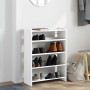 Mueble zapatero madera contrachapada blanco 60x25x81 cm
