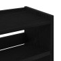 Mueble zapatero madera contrachapada negro 60x25x81 cm