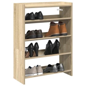 Mueble zapatero madera contrachapada roble sonoma 60x25x81 cm