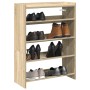 Mueble zapatero madera contrachapada roble sonoma 60x25x81 cm