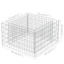 Steel gabion bed 90x90x50 cm by vidaXL, Pots and planters - Ref: Foro24-143557, Price: 60,61 €, Discount: %