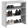 Mueble zapatero madera contrachapada gris sonoma 60x25x62 cm