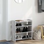 Mueble zapatero madera contrachapada gris sonoma 60x25x62 cm