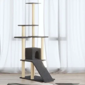 Cat scratching post with dark gray sisal posts 155 cm by vidaXL, Cat furniture - Ref: Foro24-171517, Price: 55,94 €, Discount: %
