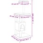 Katzenkratzbaum mit cremefarbenen Sisalstämmen, 104 cm von vidaXL, Katzenmöbel - Ref: Foro24-171469, Preis: 53,55 €, Rabatt: %