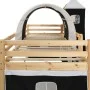 High bed for children with slide and ladder made of pine wood 97x208 cm by vidaXL, Cribs and beds for children - Ref: Foro24-...