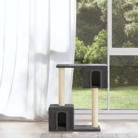 Kratzbaum für Katzen mit dunkelgrauen Sisalpfosten 60 cm von vidaXL, Katzenmöbel - Ref: Foro24-171432, Preis: 30,49 €, Rabatt: %