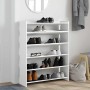 Mueble zapatero madera contrachapada blanco 80x25x100 cm
