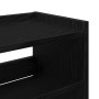 Mueble zapatero madera contrachapada negro 80x25x100 cm
