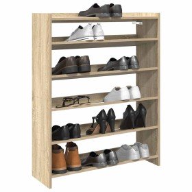 Mueble zapatero madera contrachapada roble sonoma 80x25x100 cm