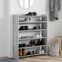 Mueble zapatero madera contrachapada gris sonoma 80x25x100 cm