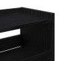 Mueble zapatero madera contrachapada negro 80x25x81 cm