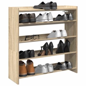 Mueble zapatero madera contrachapada roble sonoma 80x25x81 cm