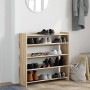 Mueble zapatero madera contrachapada roble sonoma 80x25x81 cm