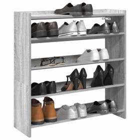 Mueble zapatero madera contrachapada gris sonoma 80x25x81 cm