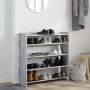 Mueble zapatero madera contrachapada gris sonoma 80x25x81 cm