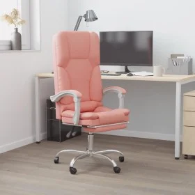 Pink synthetic leather massage reclining office chair by vidaXL, Office chairs - Ref: Foro24-349681, Price: 121,97 €, Discoun...