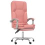 Pink synthetic leather massage reclining office chair by vidaXL, Office chairs - Ref: Foro24-349681, Price: 124,15 €, Discoun...