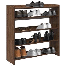 Mueble zapatero madera contrachapada marrón roble 80x25x81 cm en Zapateros y organizadores de calzado | Comprar online en Foro24
