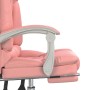 Pink synthetic leather massage reclining office chair by vidaXL, Office chairs - Ref: Foro24-349681, Price: 124,15 €, Discoun...