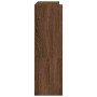 Mueble zapatero madera contrachapada marrón roble 80x25x81 cm