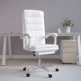 White synthetic leather reclining office chair by vidaXL, Office chairs - Ref: Foro24-349658, Price: 119,10 €, Discount: %