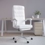 Silla de oficina reclinable cuero sintético blanco de vidaXL, Sillas de oficina - Ref: Foro24-349658, Precio: 115,81 €