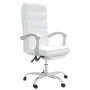Silla de oficina reclinable cuero sintético blanco de vidaXL, Sillas de oficina - Ref: Foro24-349658, Precio: 119,10 €, Descu...