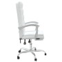 Silla de oficina reclinable cuero sintético blanco de vidaXL, Sillas de oficina - Ref: Foro24-349658, Precio: 115,81 €