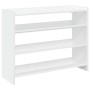 Mueble zapatero madera contrachapada blanco 80x25x62 cm