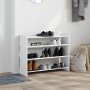 Mueble zapatero madera contrachapada blanco 80x25x62 cm