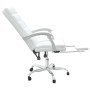 Silla de oficina reclinable cuero sintético blanco de vidaXL, Sillas de oficina - Ref: Foro24-349658, Precio: 115,81 €