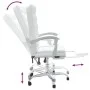 Silla de oficina reclinable cuero sintético blanco de vidaXL, Sillas de oficina - Ref: Foro24-349658, Precio: 119,10 €, Descu...