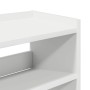 Mueble zapatero madera contrachapada blanco 80x25x62 cm