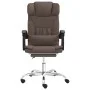 Brown synthetic leather massage reclining office chair by vidaXL, Office chairs - Ref: Foro24-349744, Price: 131,83 €, Discou...
