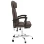 Brown synthetic leather massage reclining office chair by vidaXL, Office chairs - Ref: Foro24-349744, Price: 131,83 €, Discou...