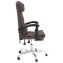 Silla de oficina reclinable masaje cuero sintético marrón de vidaXL, Sillas de oficina - Ref: Foro24-349744, Precio: 135,50 €...