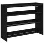 Mueble zapatero madera contrachapada negro 80x25x62 cm