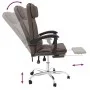 Brown synthetic leather massage reclining office chair by vidaXL, Office chairs - Ref: Foro24-349744, Price: 131,83 €, Discou...