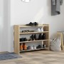 Mueble zapatero madera contrachapada roble sonoma 80x25x62 cm